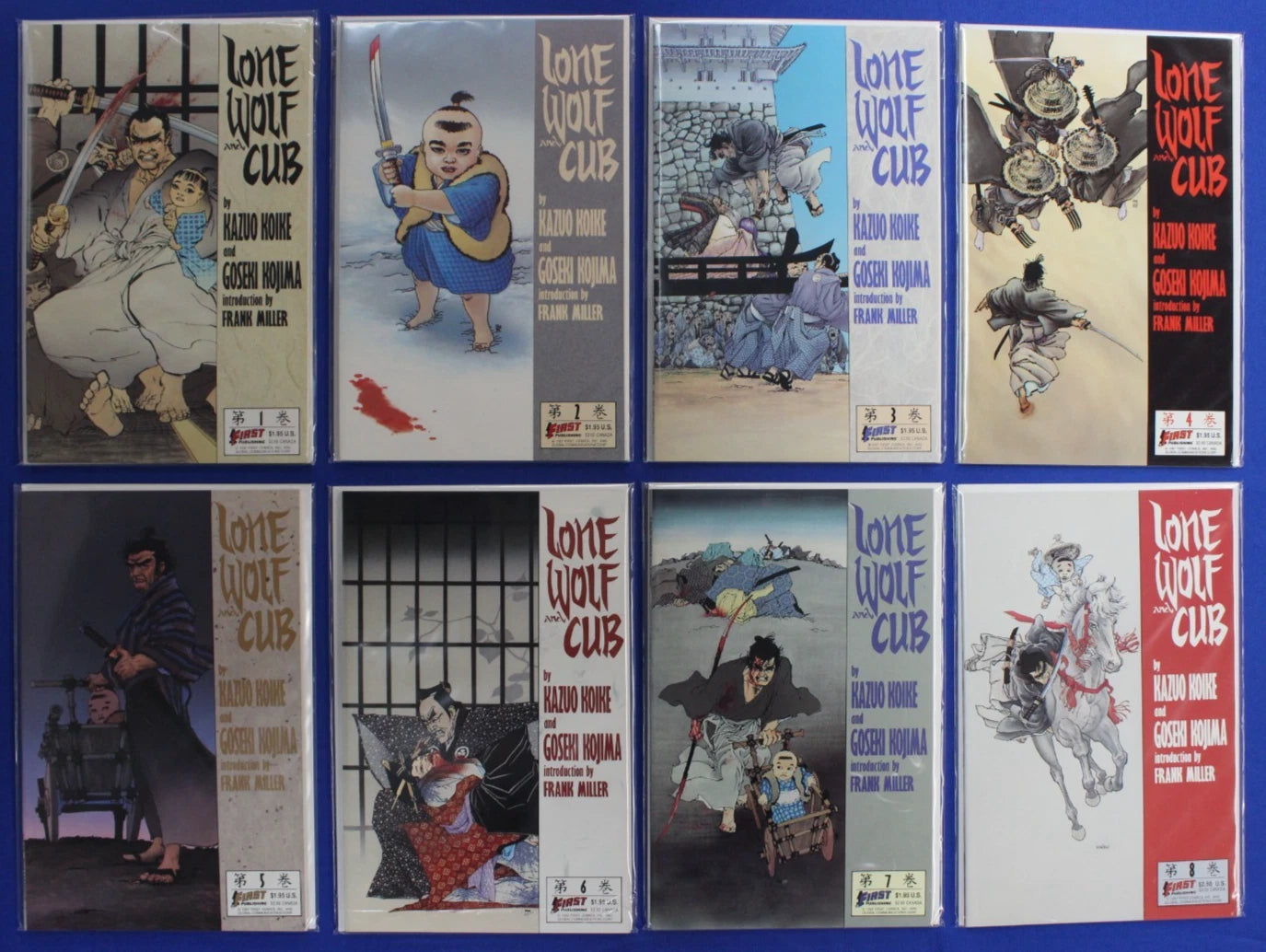 Lone Wolf and Cub #1-8 Lot VF