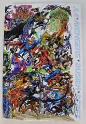 JLA Avengers Hardcover Slipcase Set w/ Compendium Signed x4 by George Perez