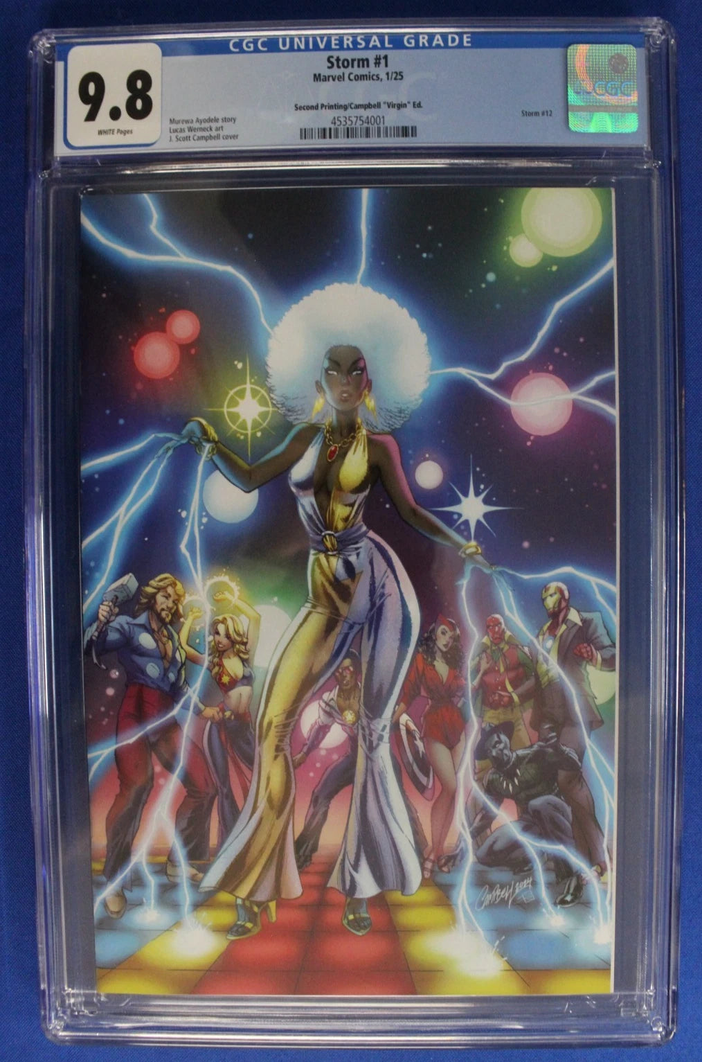 Storm #1 1:25 2nd Print J Scott Campbell Virgin Variant CGC 9.8 NM