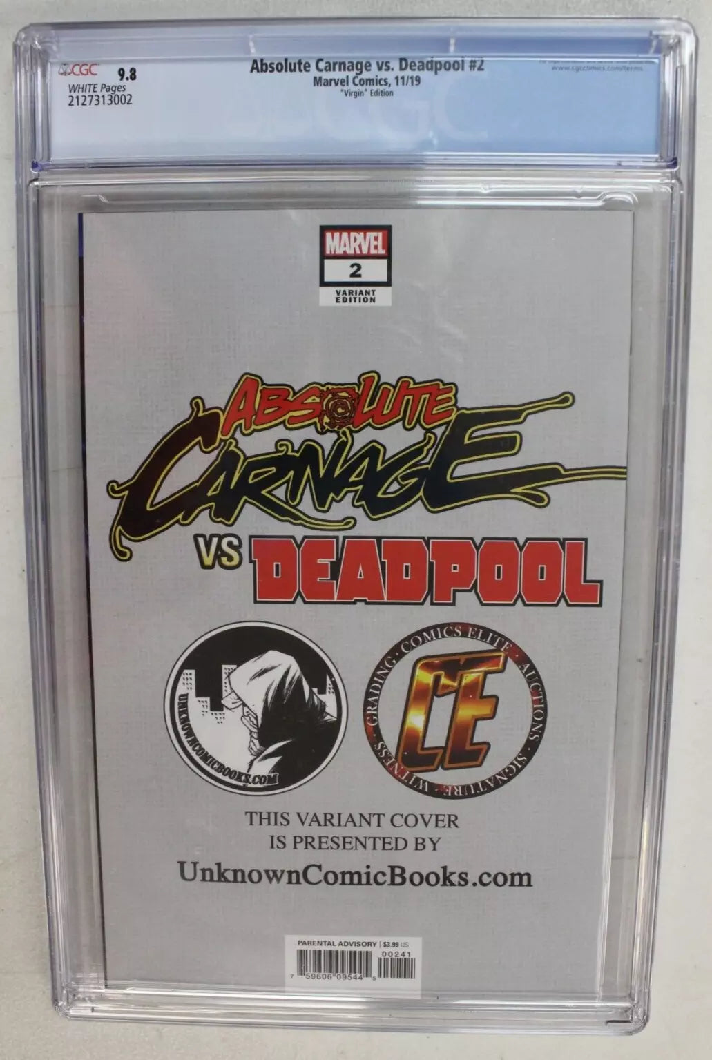 Absolute Carnage vs. Deadpool #2 Unknown Virgin Variant CGC 9.8 NM/M