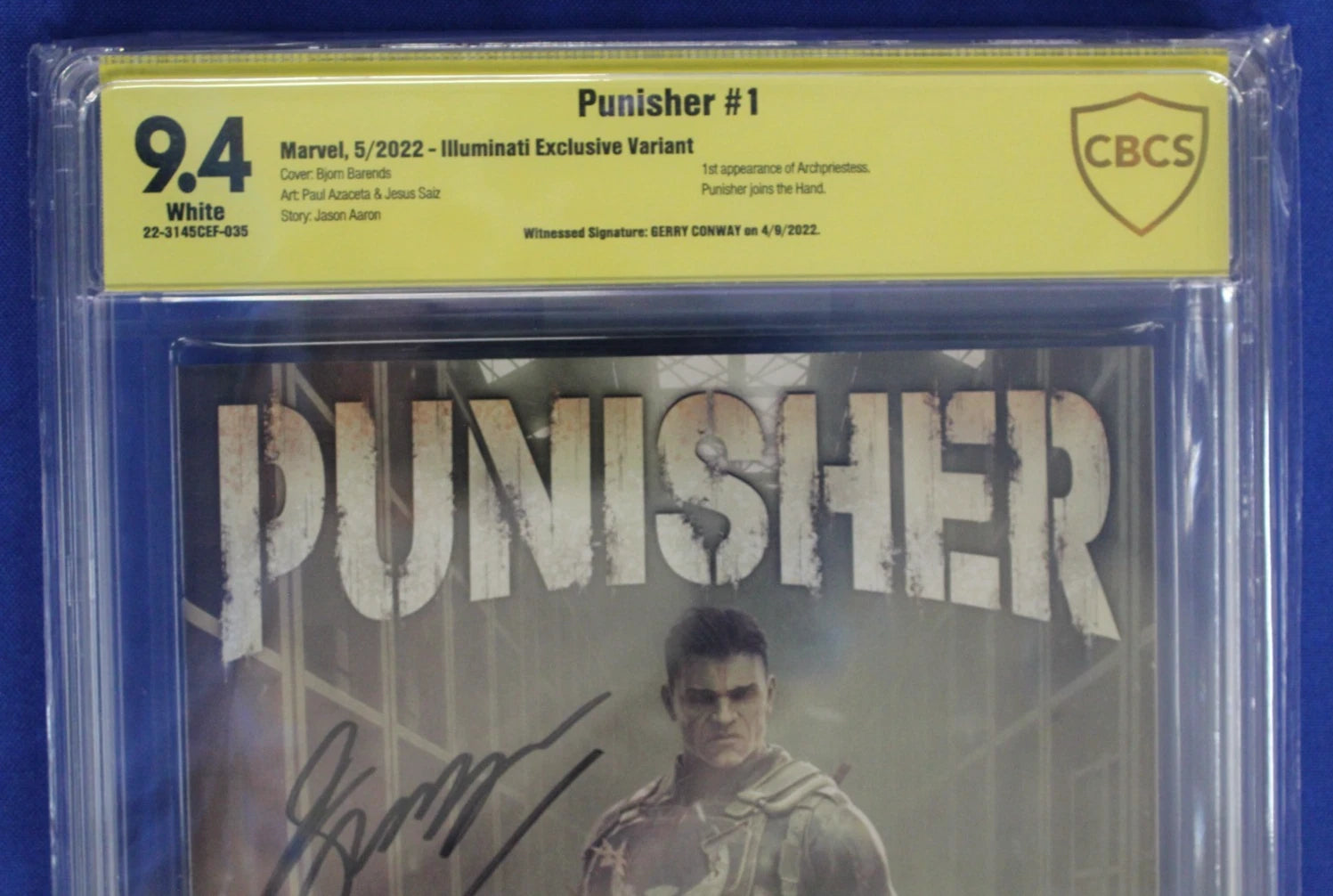Punisher #1 Illuminati Variant SIGNED Gerry Conway CBCS 9.4 NM
