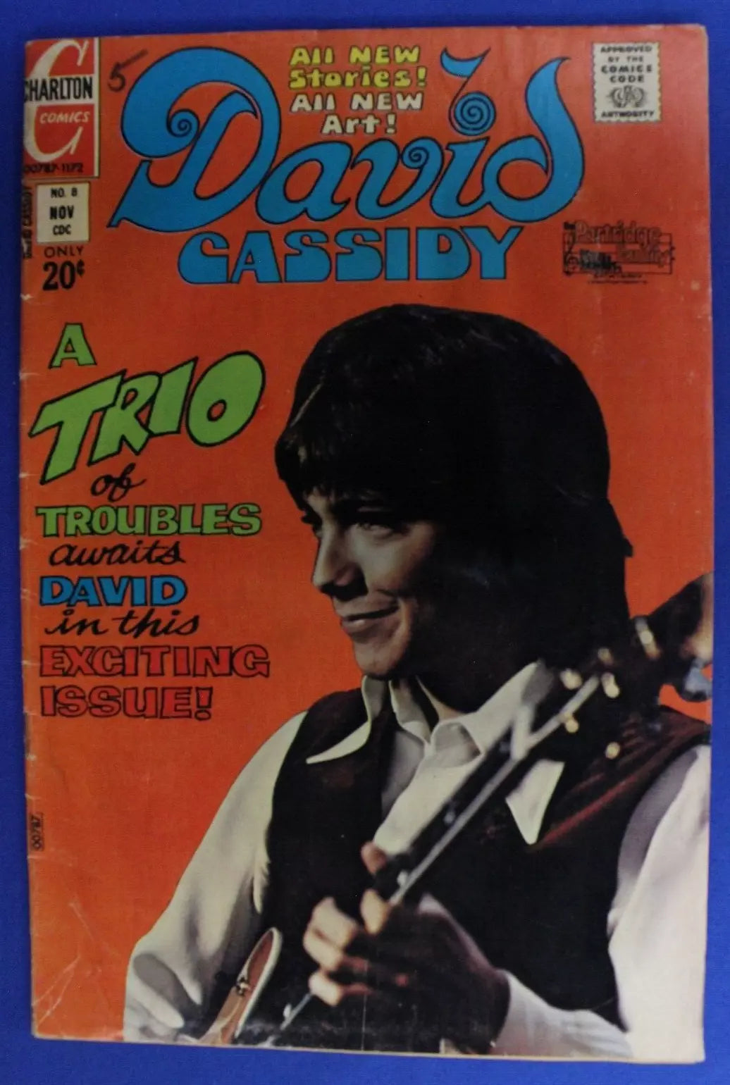 David Cassidy #7 & #8 1972 Charlton 7 VG/FN 8 GD