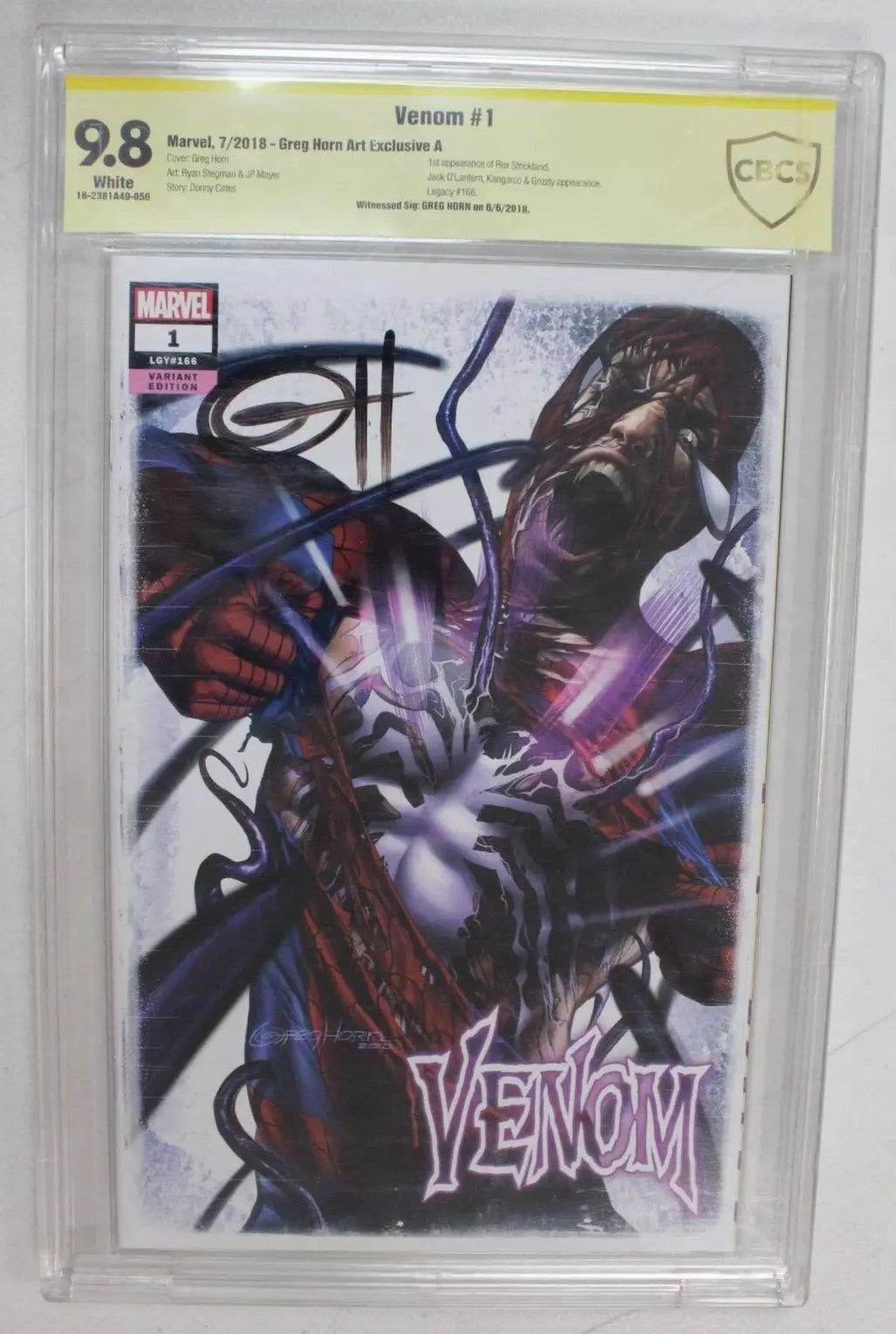 Venom #1 Greg Horn Art Exclusive A Variant CBCS 9.8 NM/M