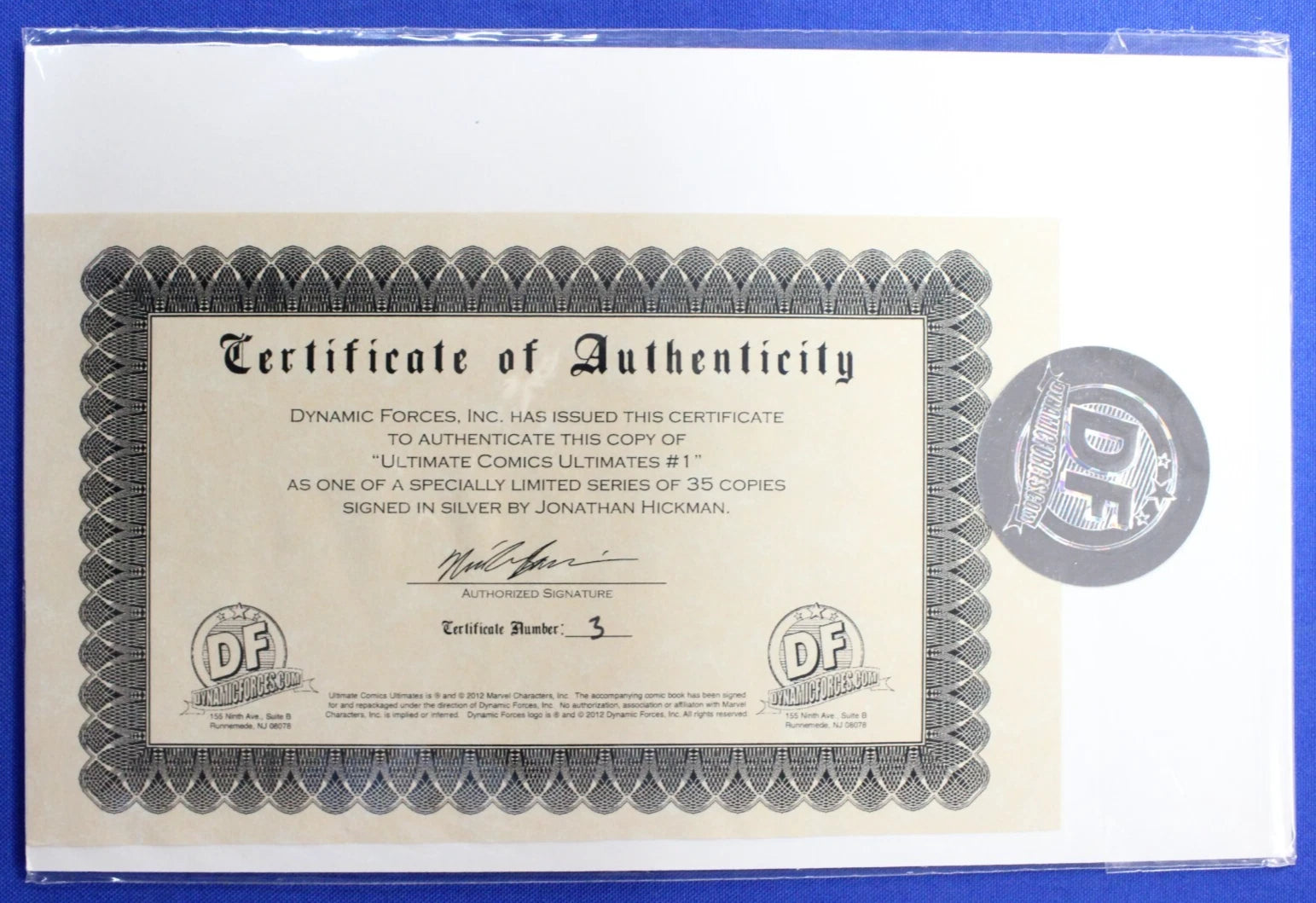 Ultimate Comics Ultimates #1 SIGNED Jonathan Hickman LTD 3/35 VF/NM