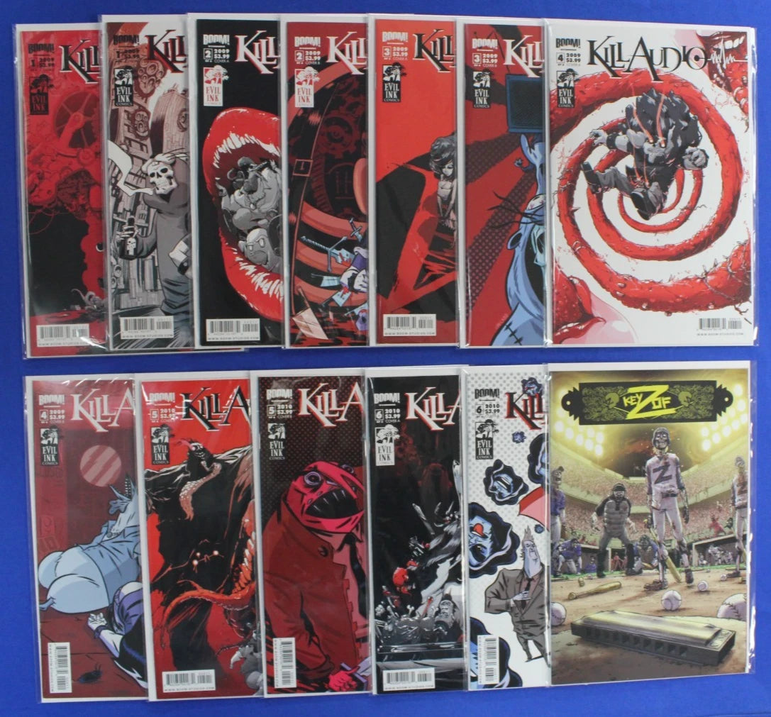 Kill Audio #1-6 A & B Covers + Key of Z #1 1:10 Tony Moore Variant VF/NM
