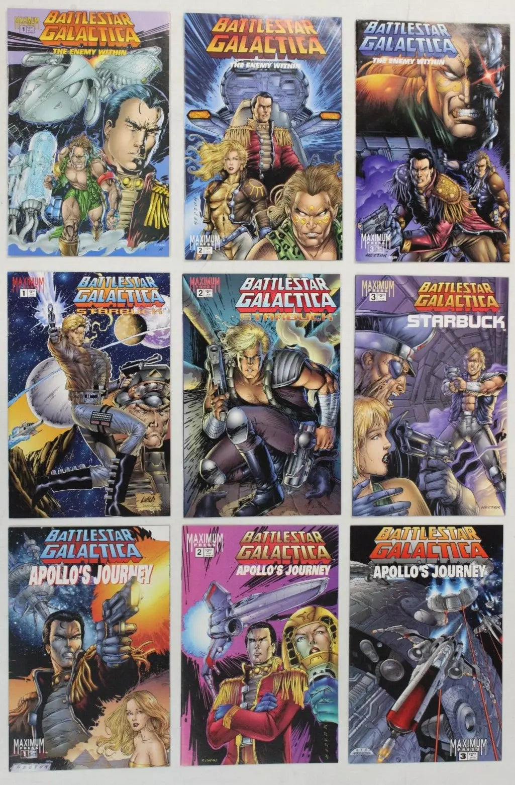 Battlestar Galactica Maximum Press Mini-Series Set 1995 Lot of 9 Comics
