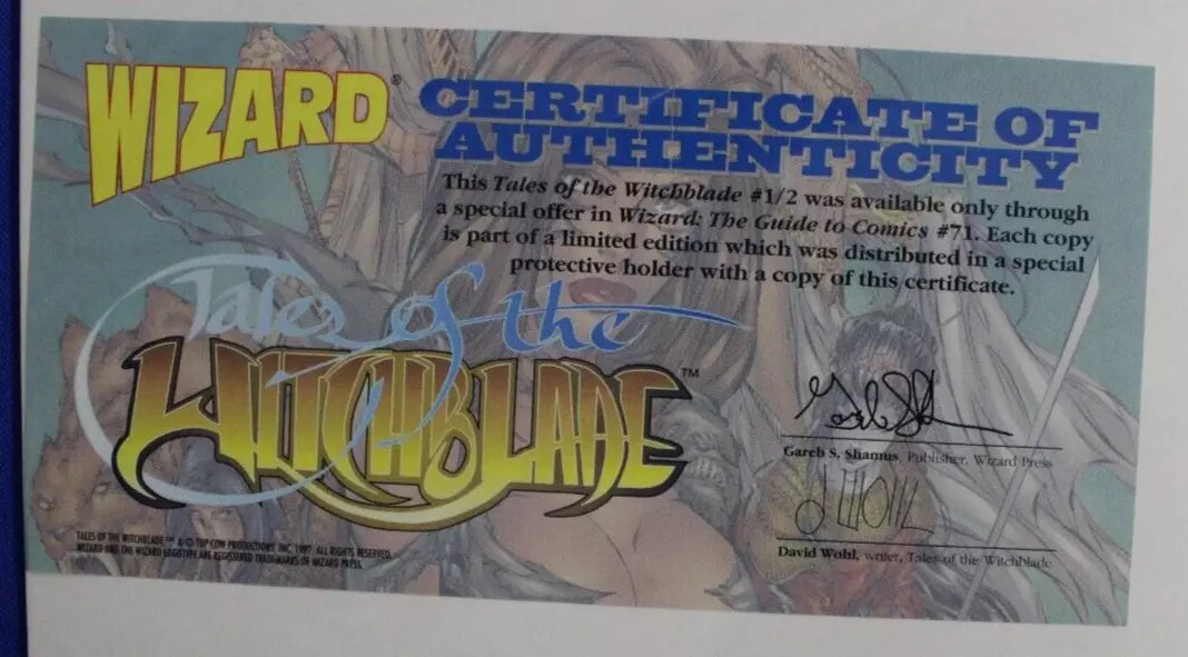 Tales of the Witchblade Wizard #1/2 + Gold & Chrome & COAs VF/NM