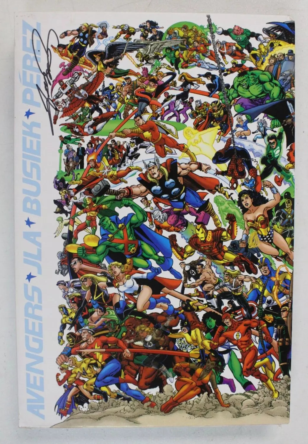 JLA Avengers Hardcover Slipcase Set w/ Compendium Signed x4 by George Perez