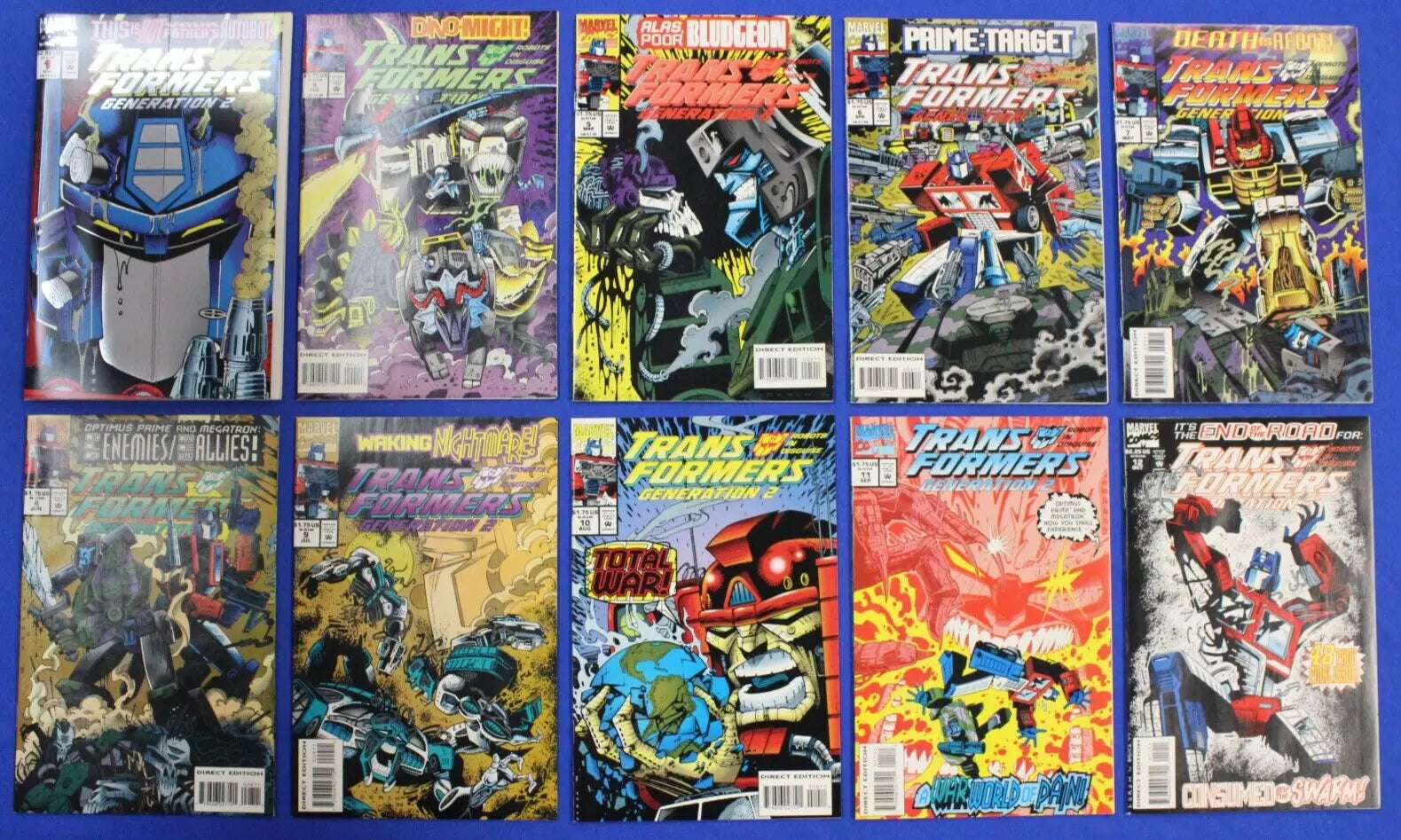 Transformers Generation 2 #1-12 Near Complete Set (NO #2-3) VF HTF