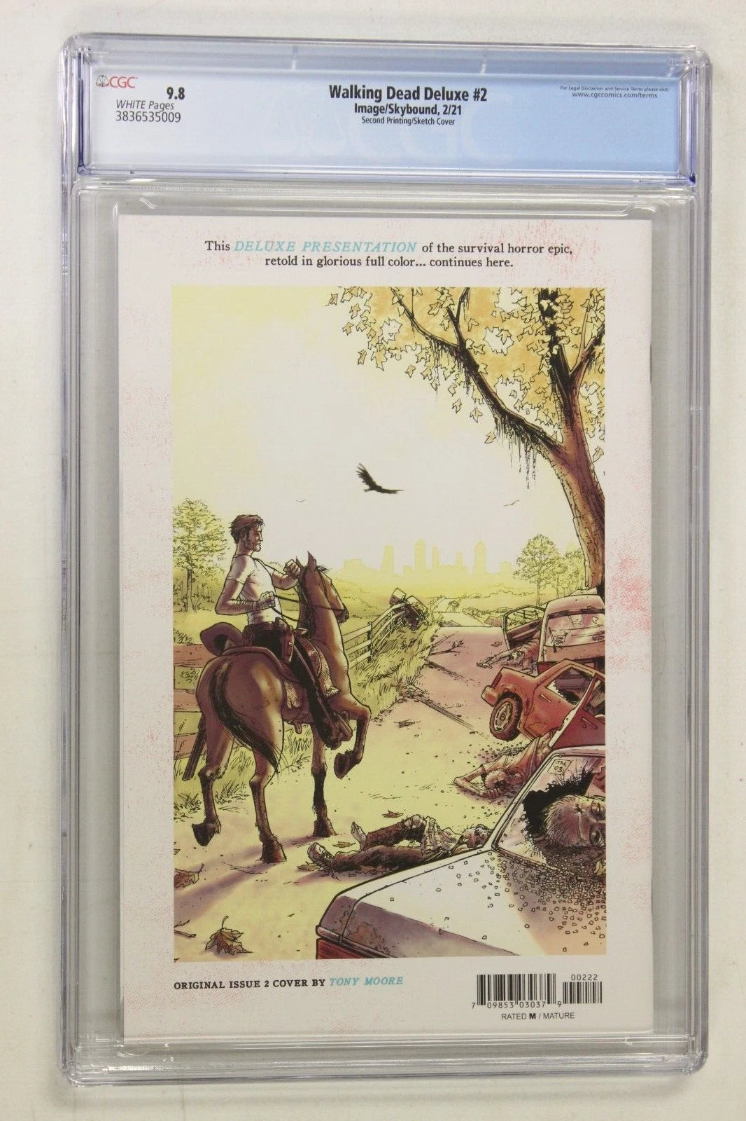 Walking Dead Deluxe #2 2nd Print 1:25 David Finch Virgin Variant CGC 9.8