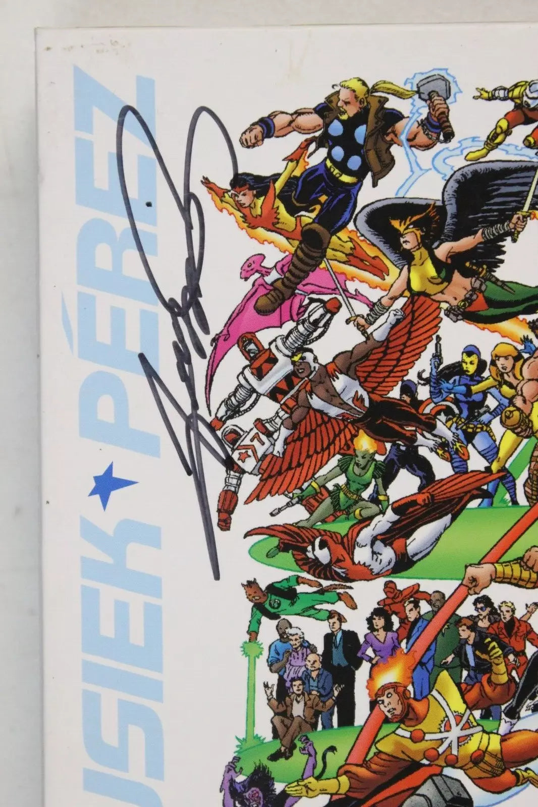 JLA Avengers Hardcover Slipcase Set w/ Compendium Signed x4 by George Perez