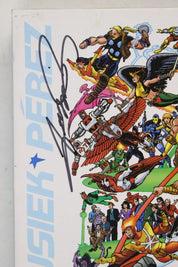 JLA Avengers Hardcover Slipcase Set w/ Compendium Signed x4 by George Perez