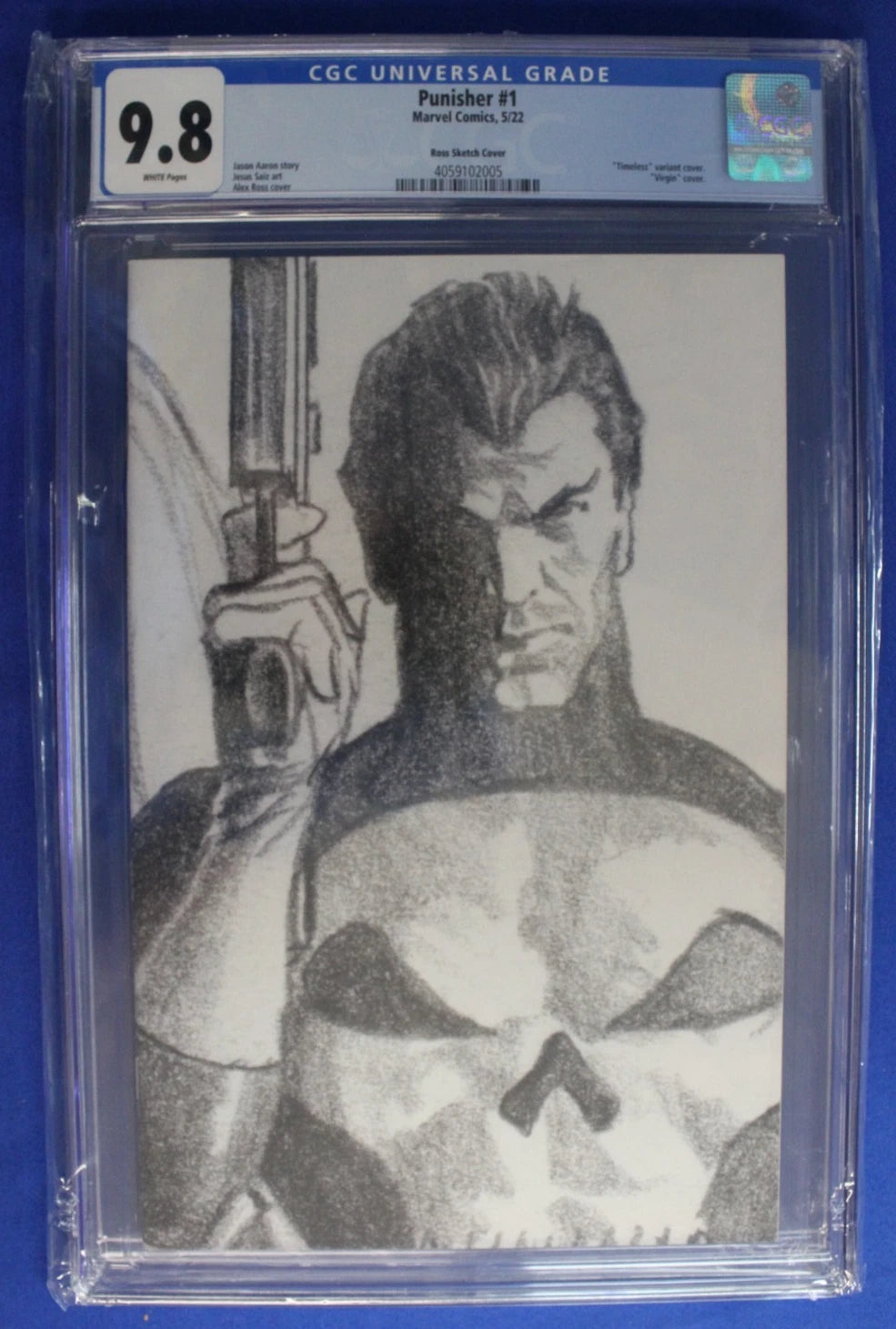 Punisher #1 1:200 Timeless Alex Ross Sketch Variant CGC 9.8 NM/M