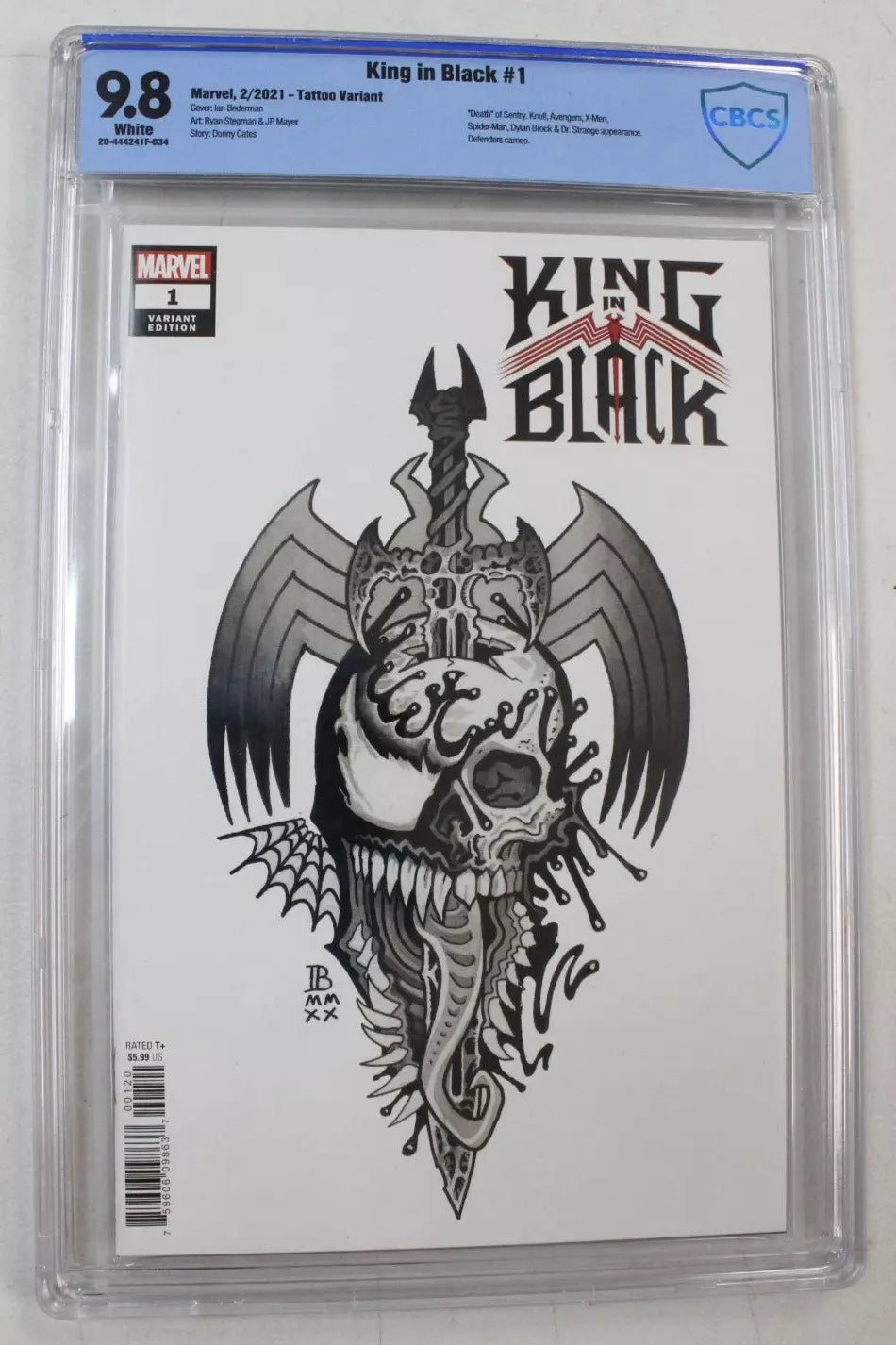 King in Black #1 Ian Bederman Tattoo Variant CBCS 9.8 NM/M