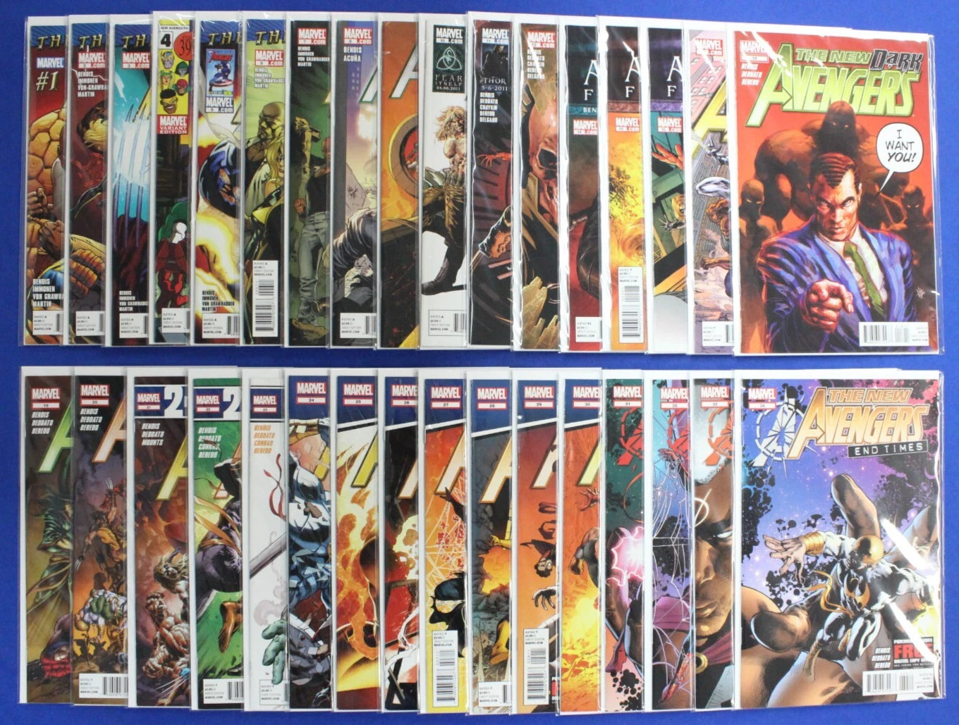 The New Avengers #1-34 Near Complete Set (Missing 13) VF-VF/NM
