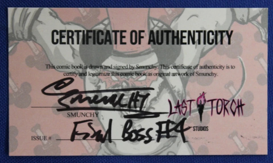 Final Boss #4 Smunchy Variant SIGNED w/ COA VF/NM