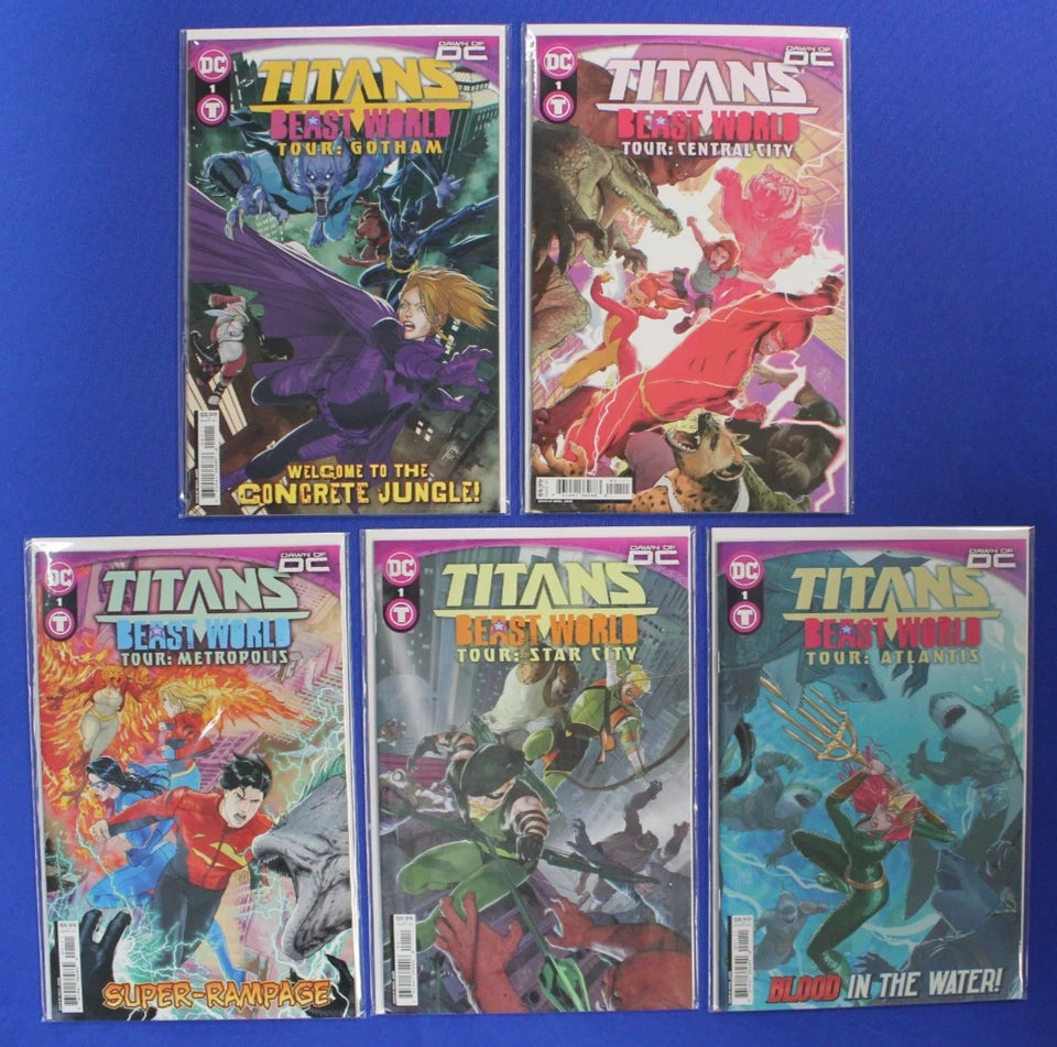 Titans #1-2, #4-18 + Beast World 1-6 & United 1-7 + Extras VF/NM