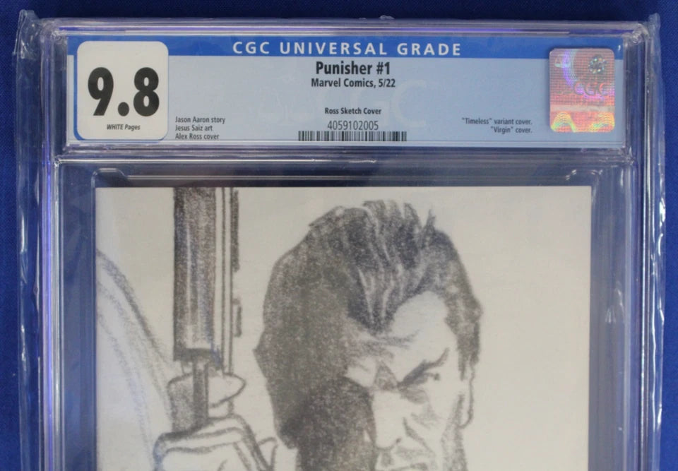 Punisher #1 1:200 Timeless Alex Ross Sketch Variant CGC 9.8 NM/M