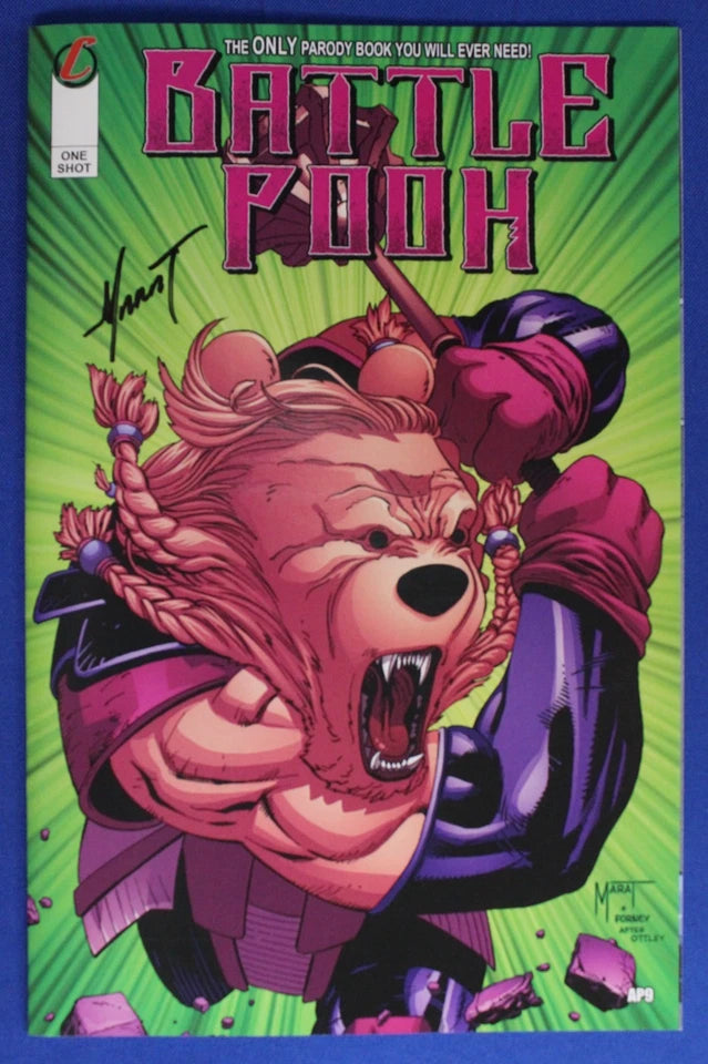 Do You Pooh Battle Pooh Variant SIGNED by Marat Mychaels w/ COA VF/NM
