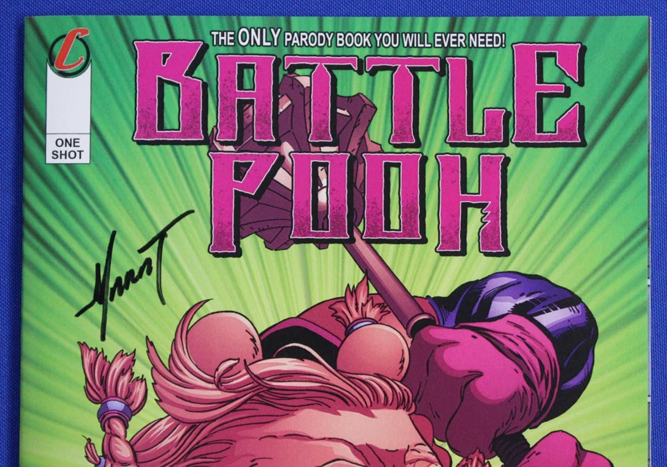 Do You Pooh Battle Pooh Variant SIGNED by Marat Mychaels w/ COA VF/NM