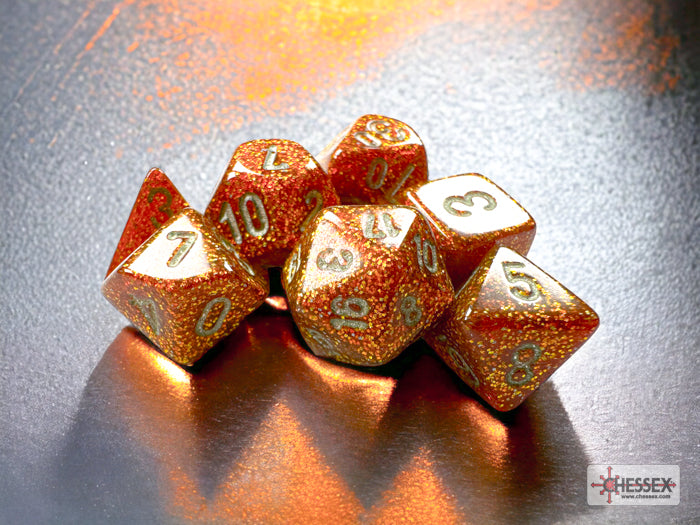 Glitter Mini-hedral™ Gold/silver 7-Die Set