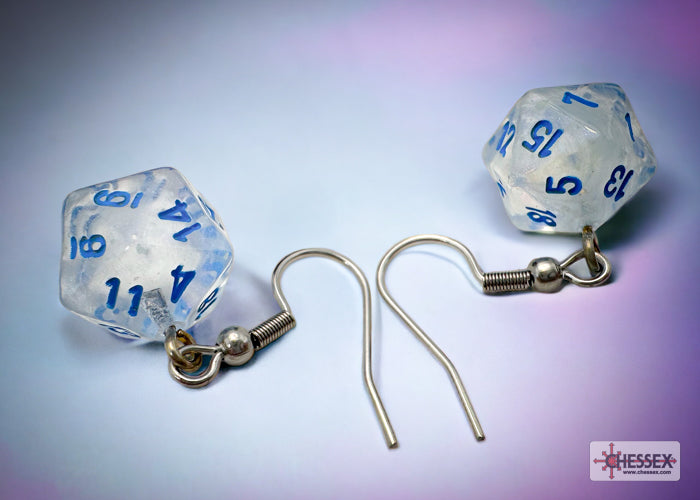 Hook Earrings Borealis® Icicle™ Mini-Poly d20 Pair