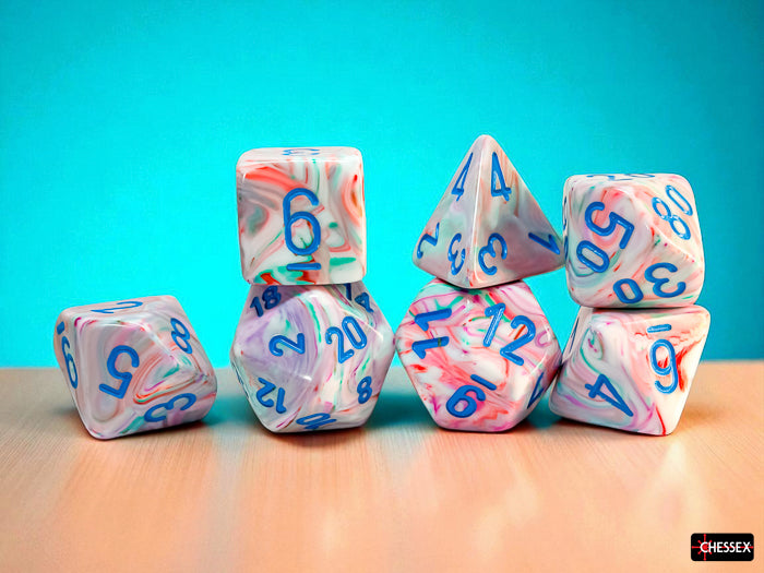 Festive Mega-hedral Pop Art/blue 7-Die Set