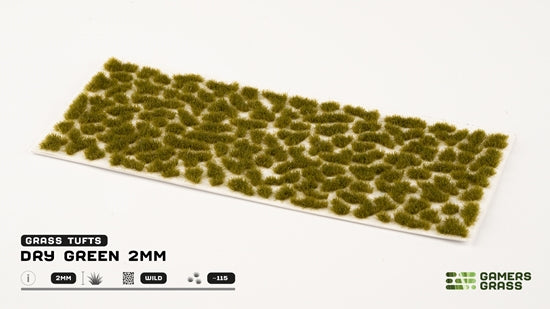 Gamers Grass: 2mm Tuft: Dry Green