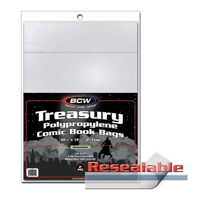 BCW Resealable Treasury Comic Bags