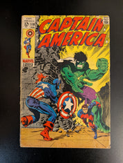 Captain America #110 (1969) - major tear on back cover