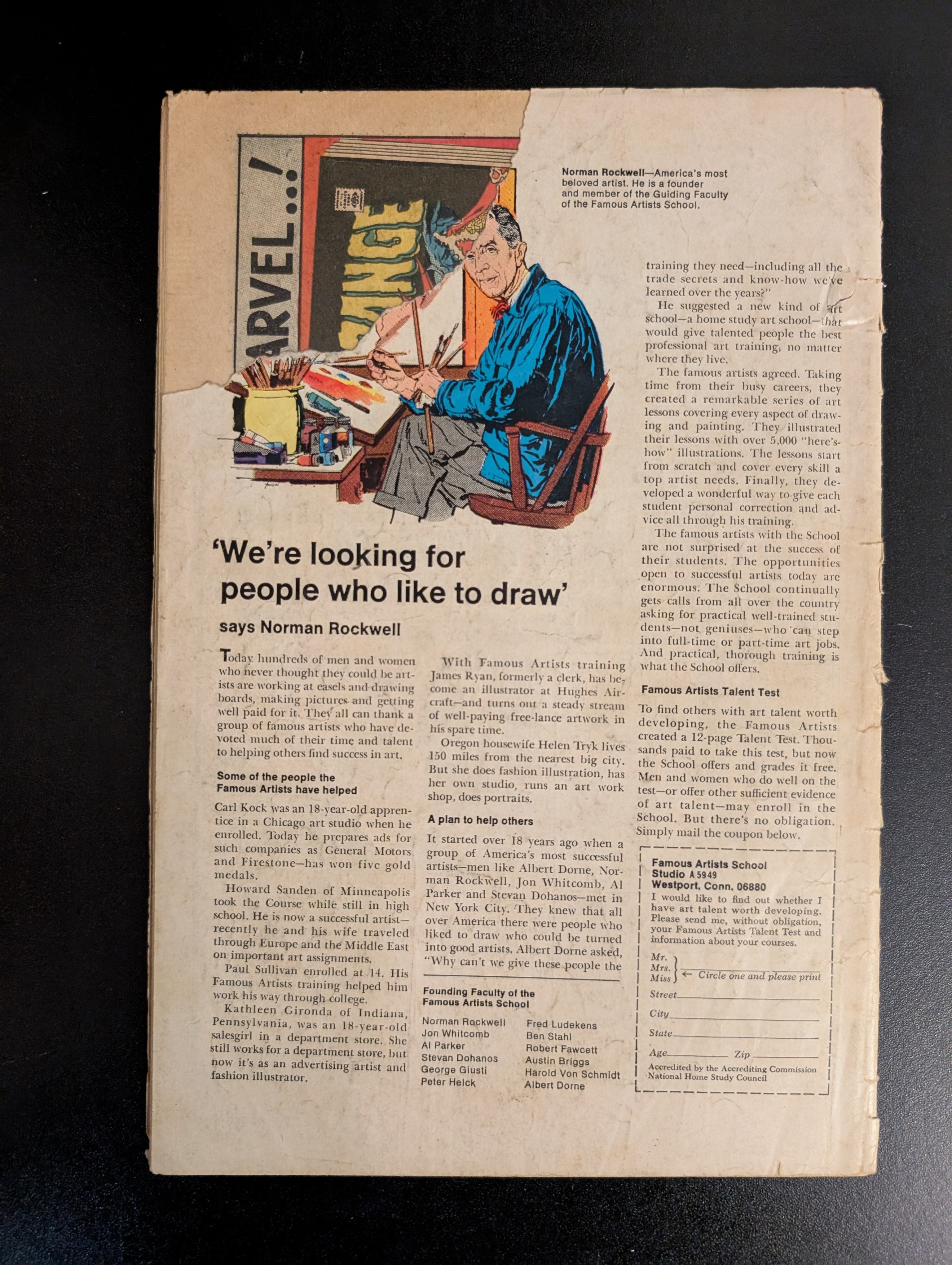 Captain America #110 (1969) - major tear on back cover