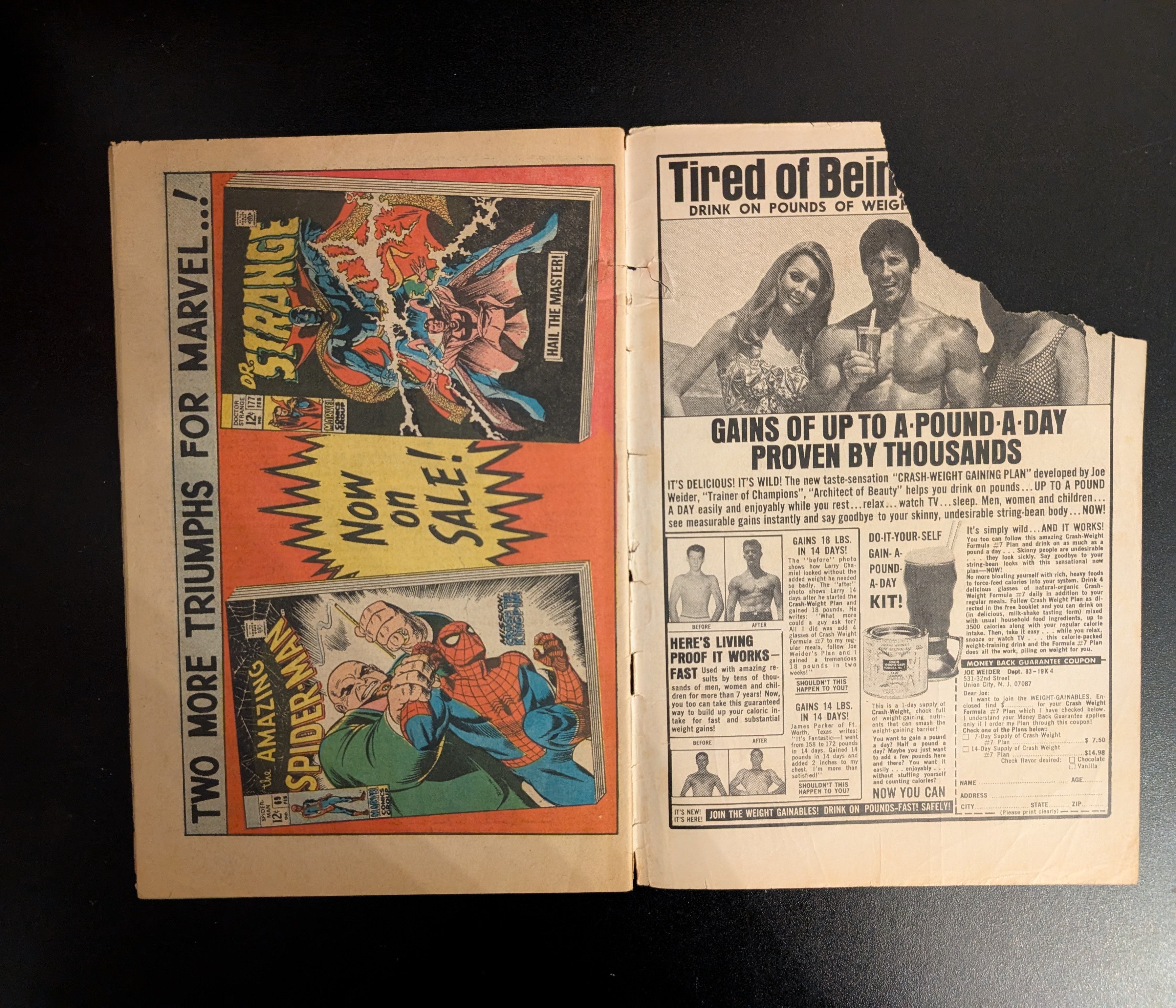 Captain America #110 (1969) - major tear on back cover