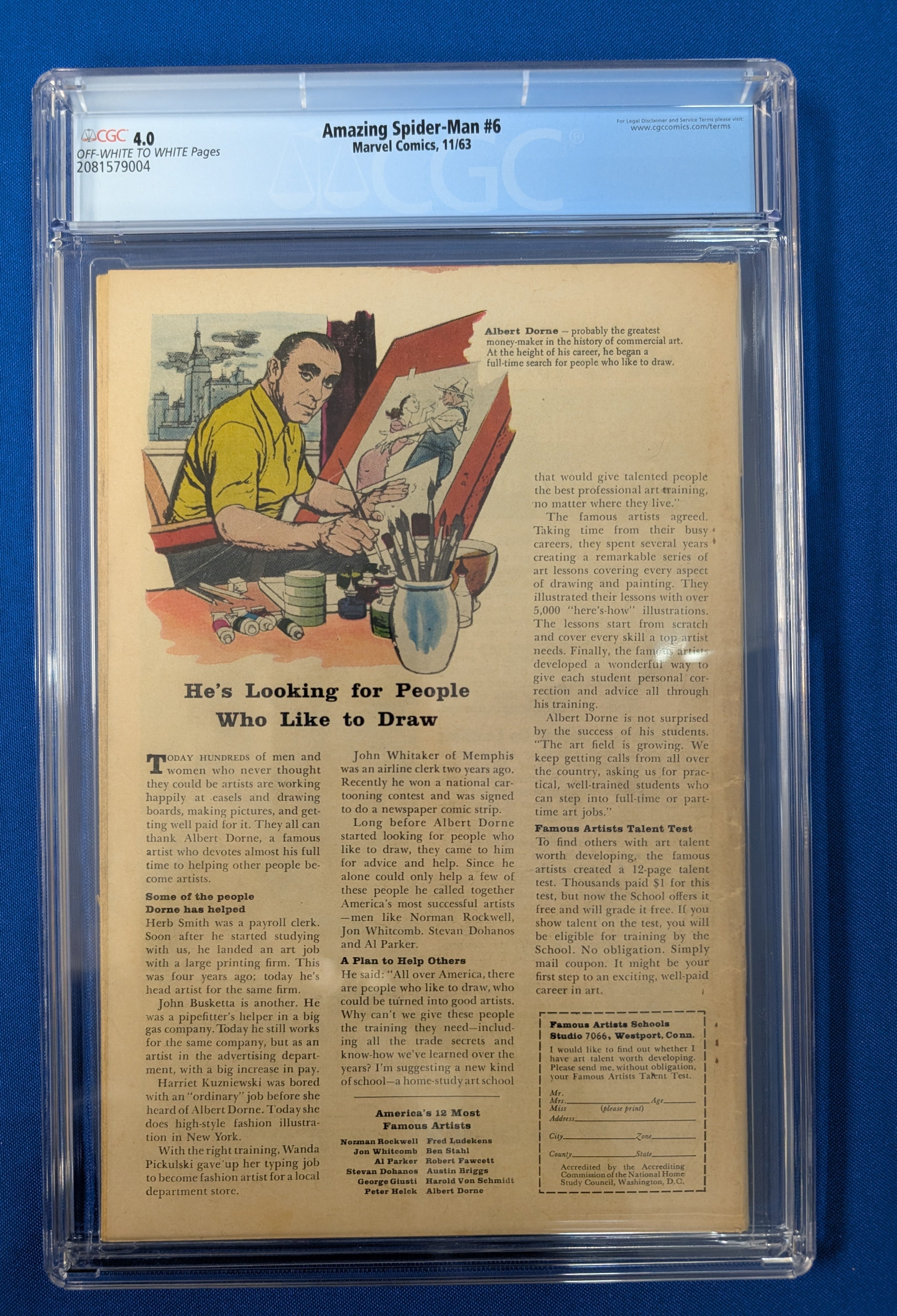 Amazing Spider-Man #6 (1963) - CGC 4.0 - 1st Lizard