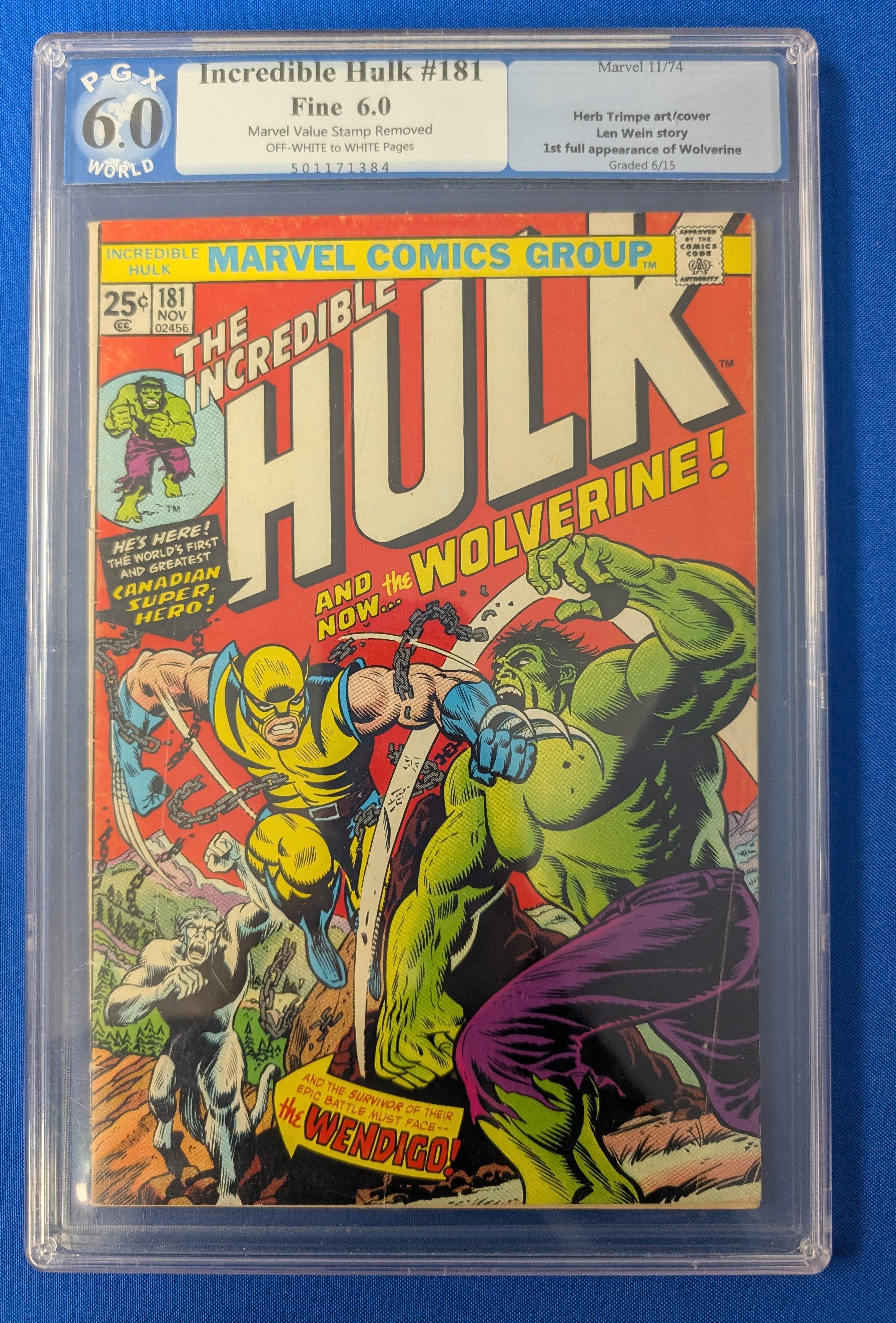 Incredible Hulk #181 (1974) - PGX 6.0 - Missing MVS