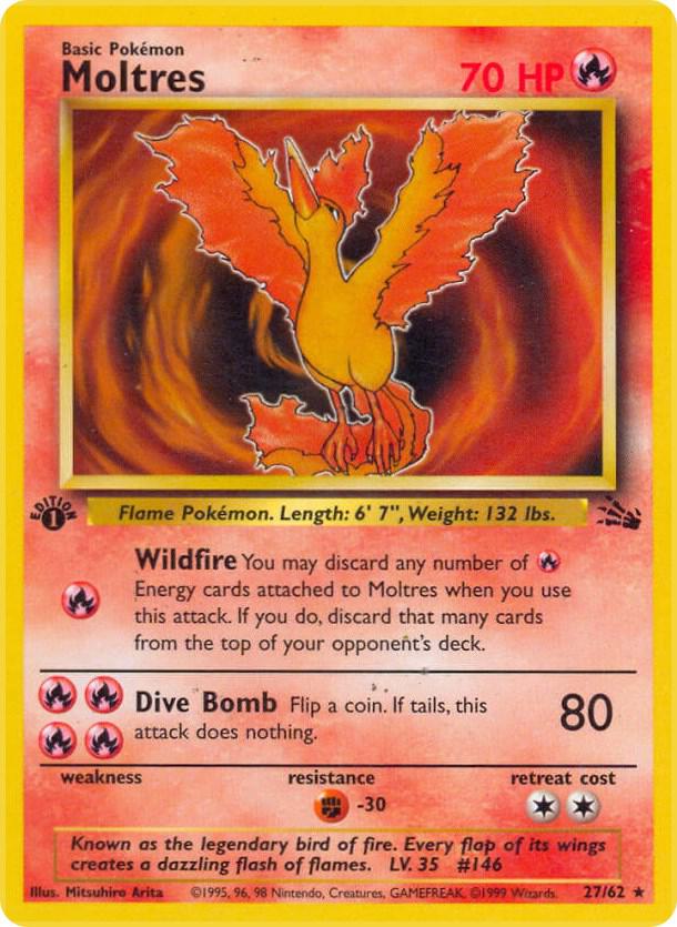 gold fire energy pokemon card price Moltres