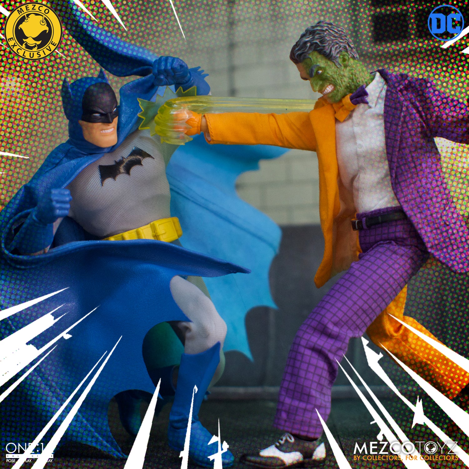 Mezco One: 12 Golden Age Batman vs Two-Face Battle