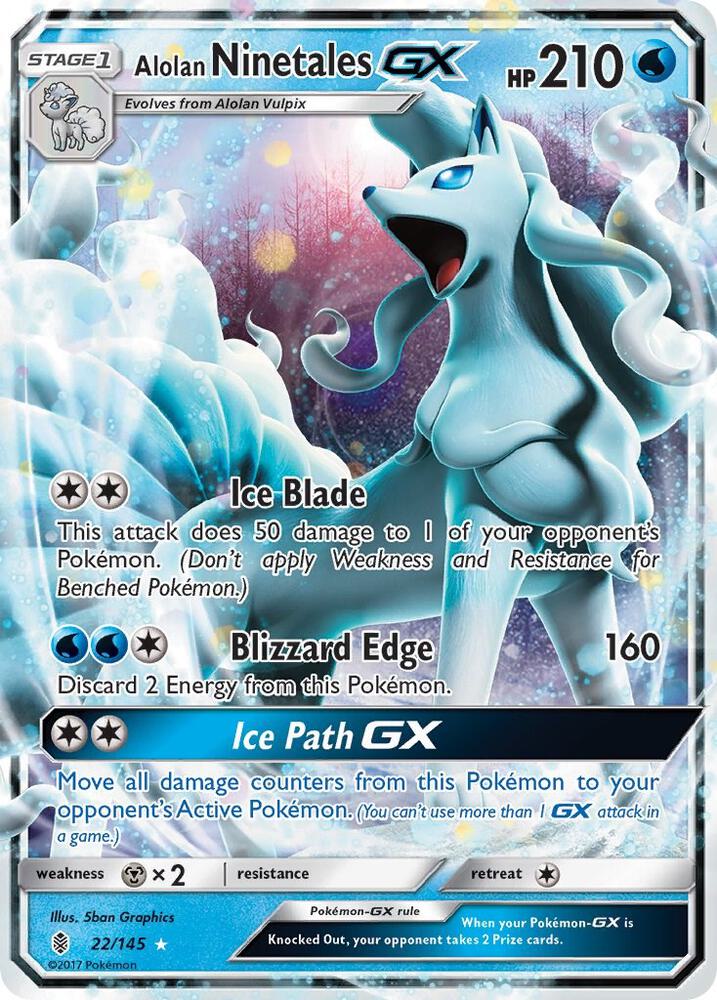 Alolan Ninetales GX - Psychic/Water