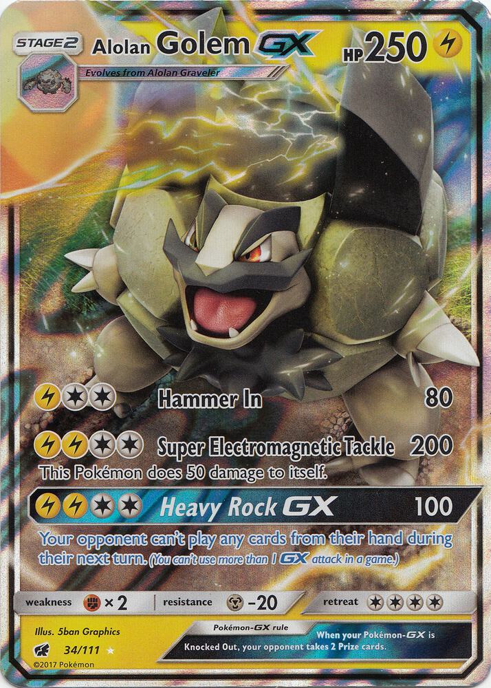 Alolan Golem GX - Lightning