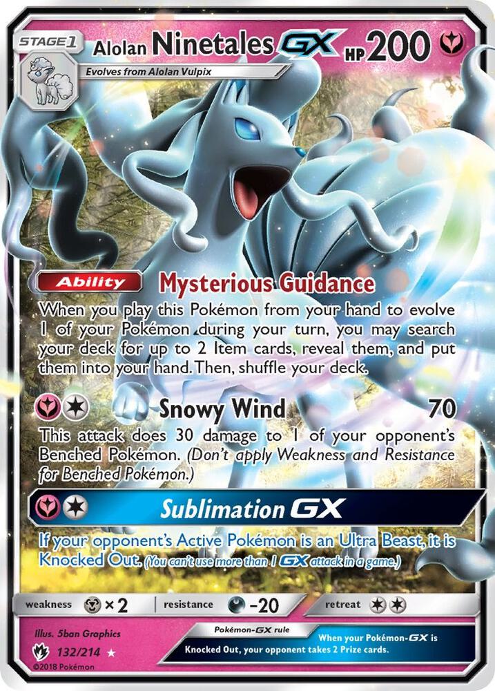 Alolan Ninetales GX - Psychic/Water