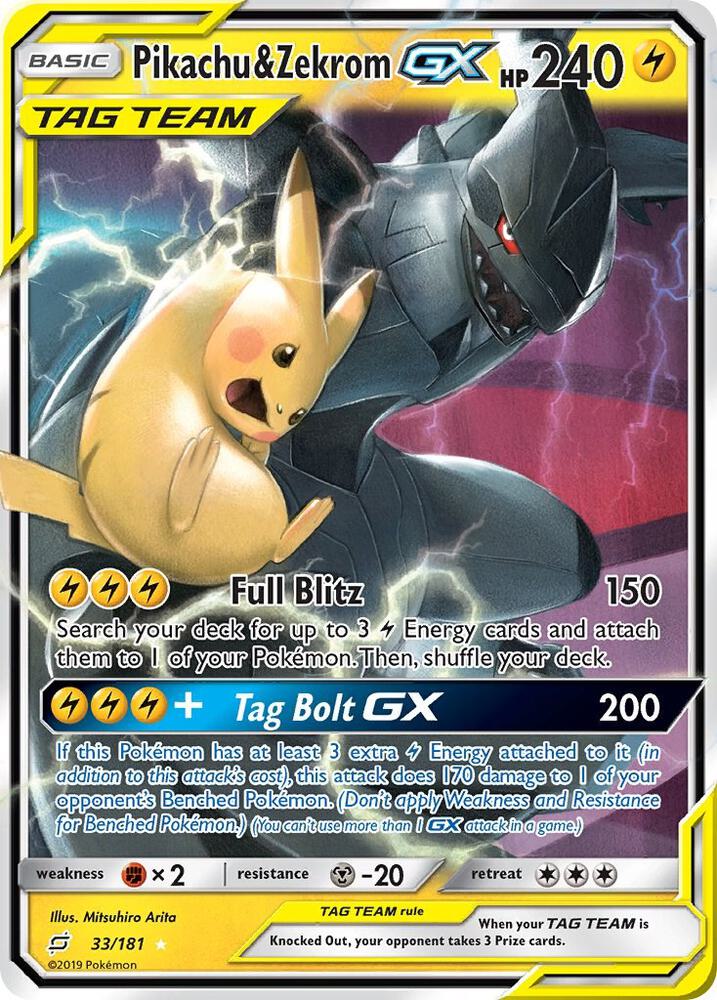Pikachu & Zekrom GX - Lightning - Tag Team