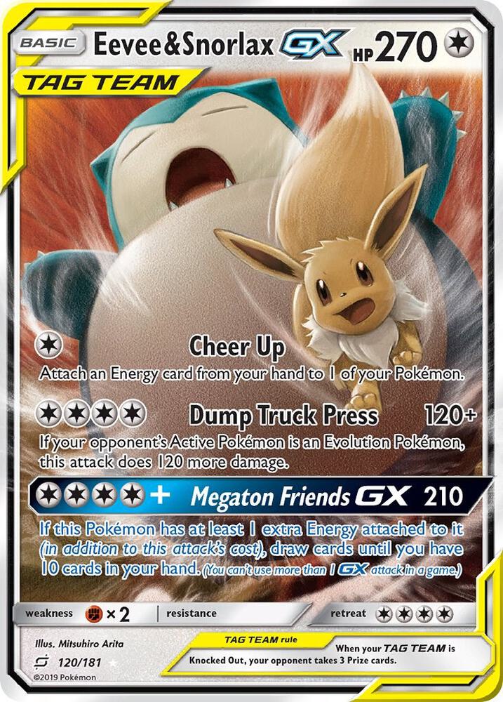 Eevee & Snorlax GX - Colorless - Tag Team – Infinity Flux