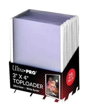 3" x 4" White Border Toploader (25-Count) - Ultra Pro Toploaders