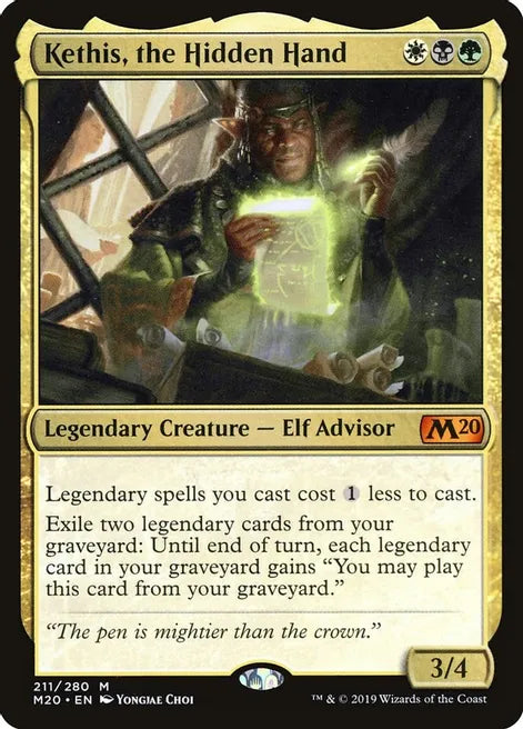 Kethis, the Hidden Hand - White/Black/Green