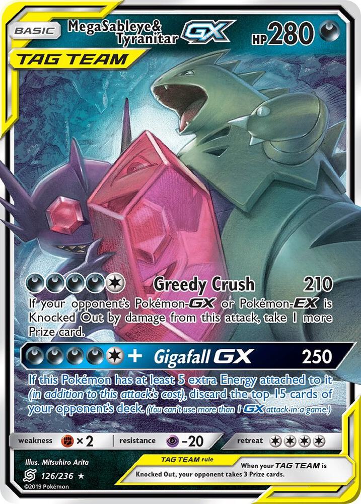Mega Sableye & Tyranitar GX - Darkness
