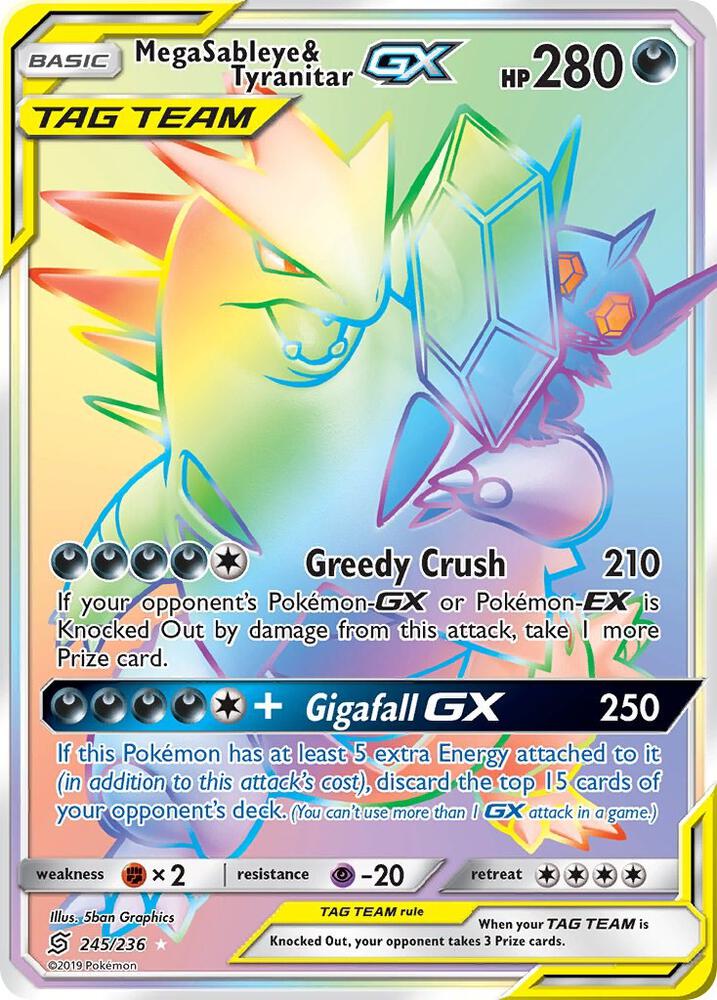 Mega Sableye & Tyranitar GX - Darkness