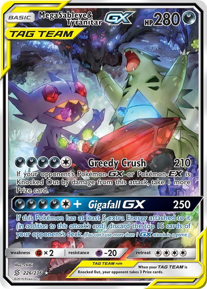 Mega Sableye & Tyranitar GX - Darkness