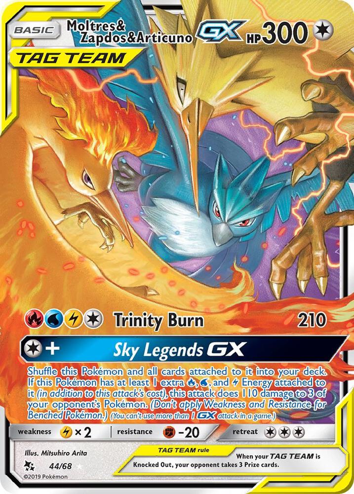Moltres & Zapdos & Articuno GX - Colorless