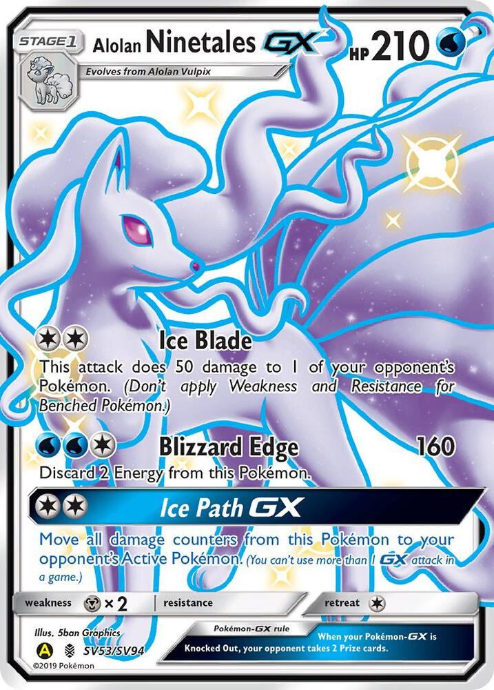 Alolan Ninetales GX - Psychic/Water