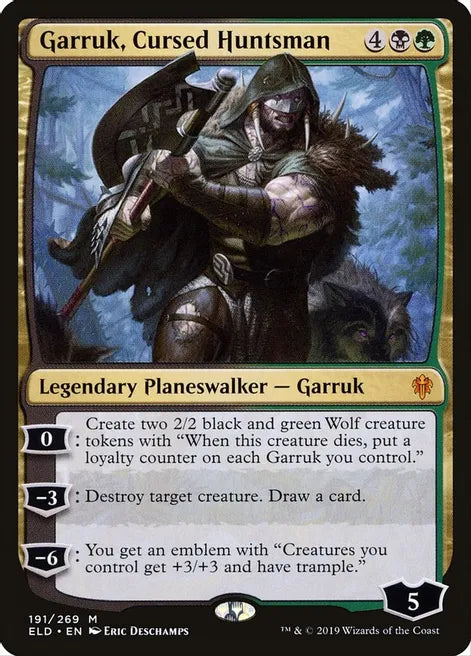 Garruk, Cursed Huntsman - Black/Green