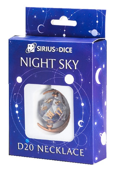 Sirius Dice D20 Necklace: Night Sky